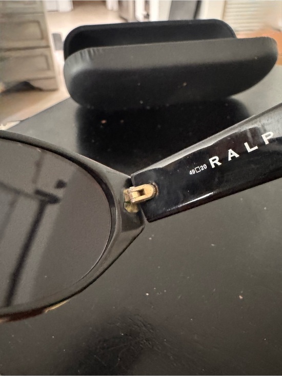 Ralph Lauren Brown Tortoiseshell Oval Sunglasses with Dark Lenses main image 2